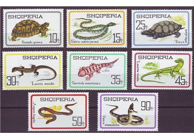 ALBANIA 1966 Fauna, reptiles 8v MNH**