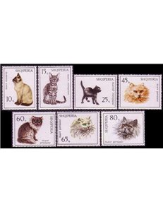 ALBANIA 1966 Fauna, cats 7v MNH**
