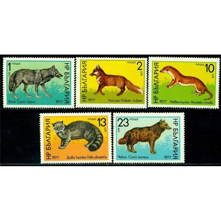 BULGARIA 1977 Fauna, animali 5v MNH**