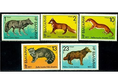BULGARIA 1977 Fauna, animals 5v MNH**