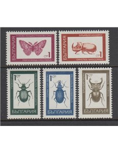 BULGARIA 1968 Serie ordinaria (insetti) 5v MNH**
