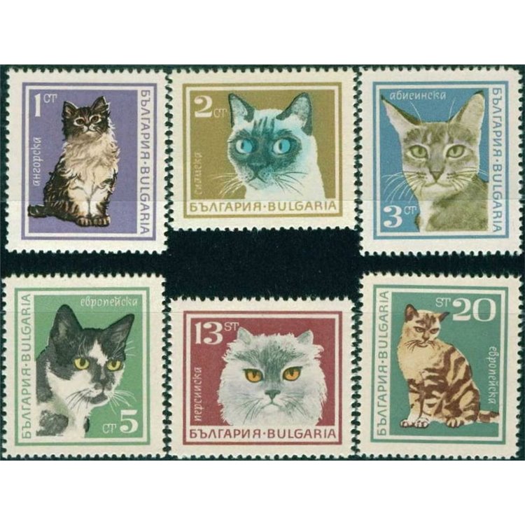 BULGARIA 1967 Cats 6v MNH**