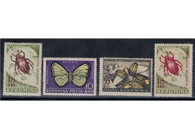 ROMANIA 1956 Insects 4v MNH**