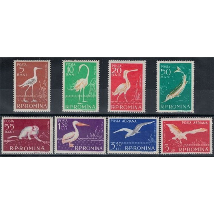 ROMANIA 1957 Fauna, animals 8v MNH**