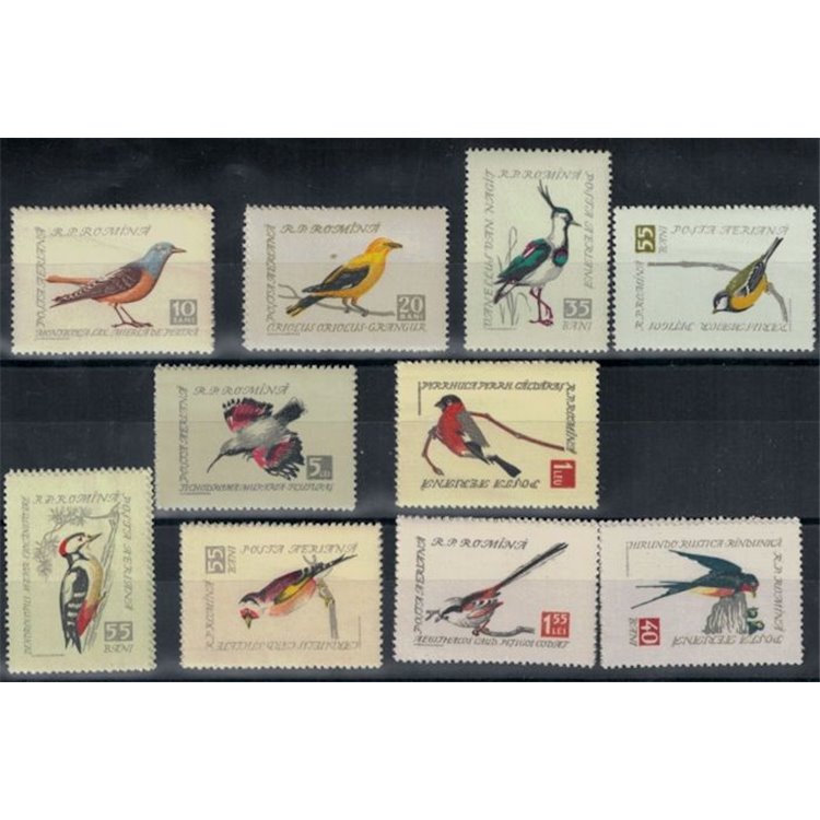 ROMANIA 1959 Fauna, uccelli 10v MNH**