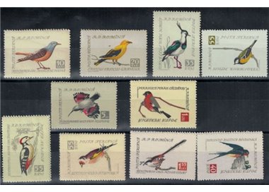 ROMANIA 1959 Fauna, birds 10v MNH**