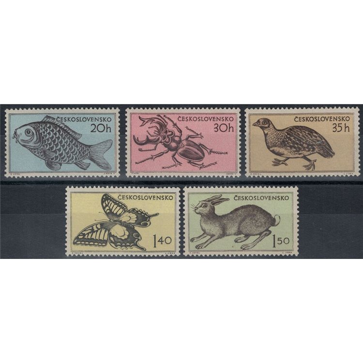 CECOSLOVACCHIA 1955 Animali 5v MNH**