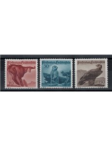LIECHTENSTEIN 1947 Fauna, 2nd series 3v MNH**