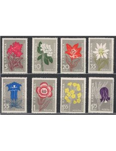 ROMANIA 1957 Flora, flowers 8v MNH**