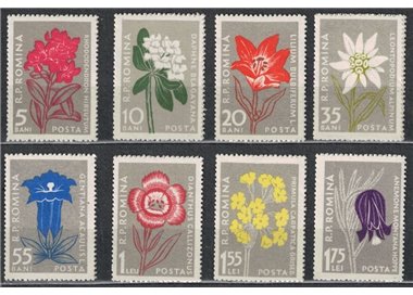 ROMANIA 1957 Flora, flowers 8v MNH**