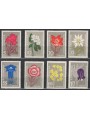 ROMANIA 1957 Flora, fiori 8v MNH**