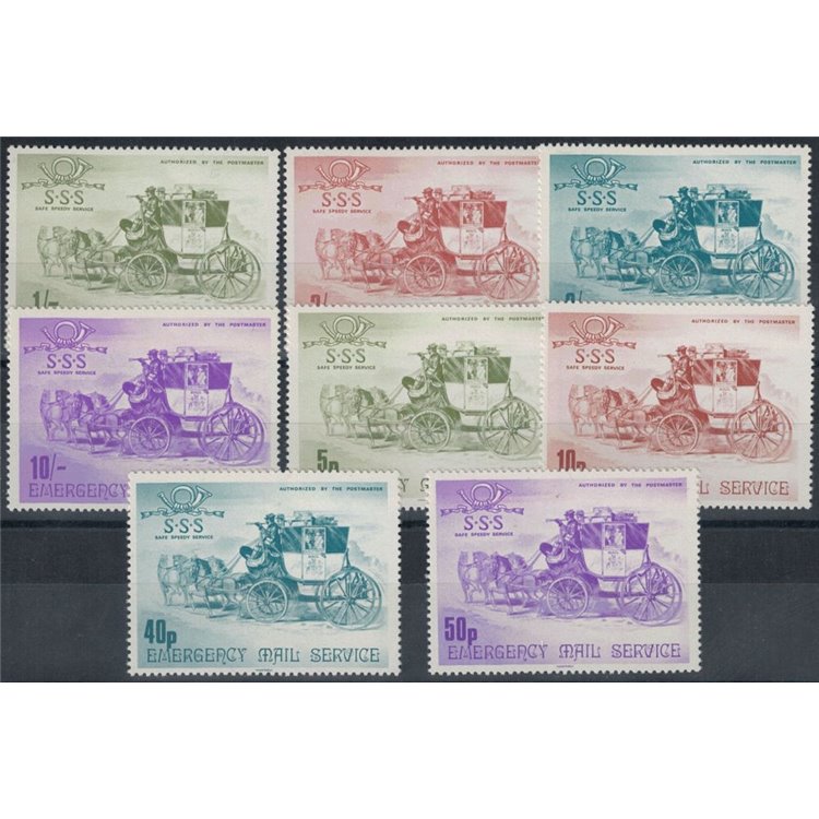 GREAT BRITAIN 1971 Emergency Mail Service 8v MNH**