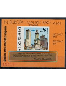 ROMANIA 1980 Conferenza sulla sicurezza 1 BF MNH**