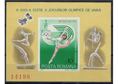 ROMANIA 1980 Moscow Olympics 1 s/s MNH**