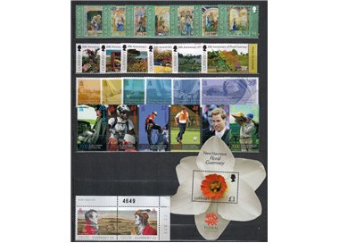 GUERNSEY 2012 Complete year set 39v + 4 s/s MNH**