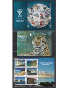 GUERNSEY 2012 Annata completa 39v + 4 BF MNH**