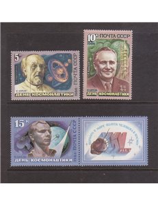 RUSSIA 1986 Cosmonautics Day 3v MNH**
