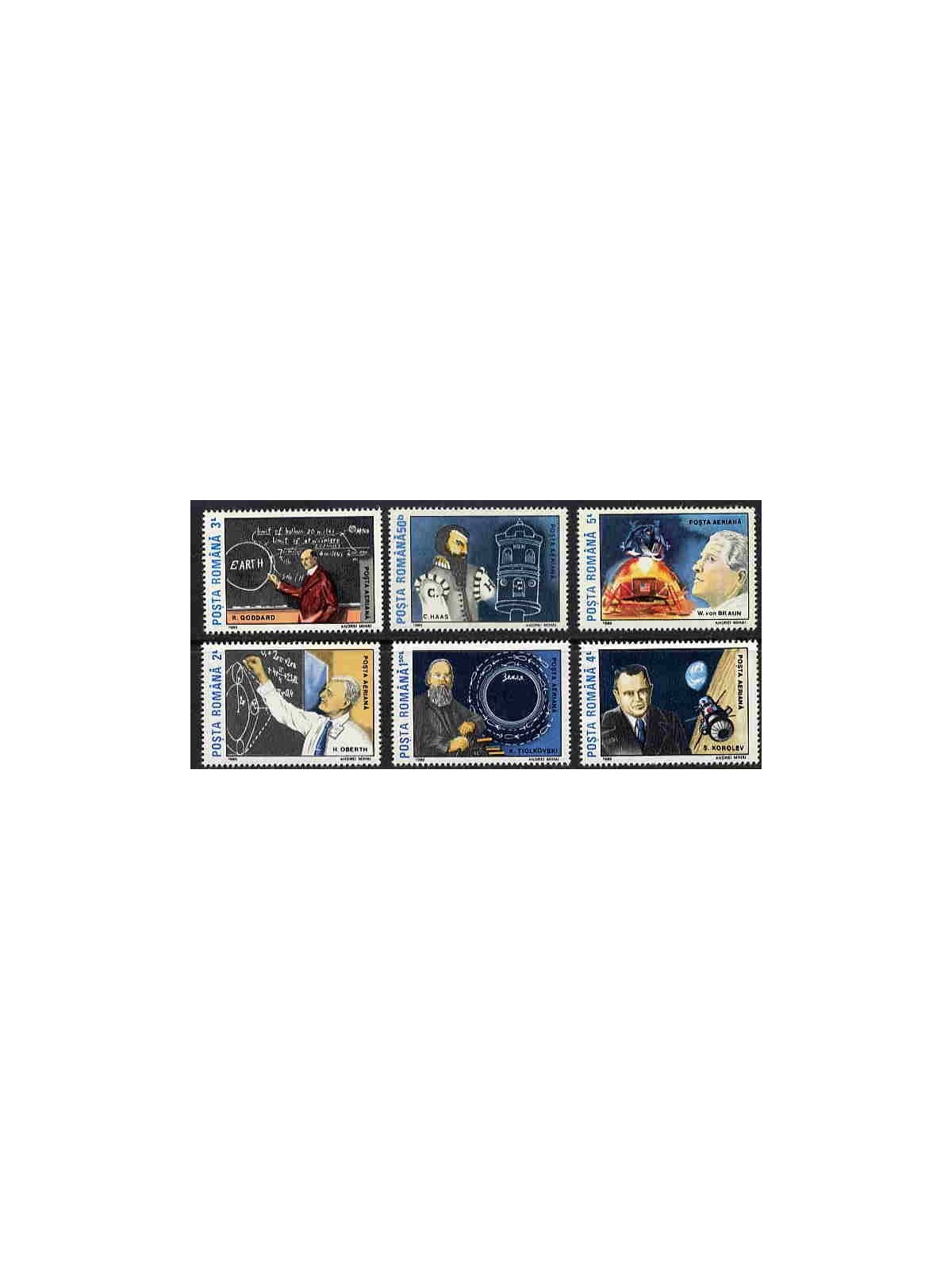 ROMANIA 1989 Anniversario del primo uomo sulla luna 6v MNH**
