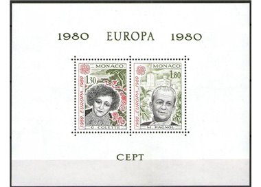 MONACO 1980 Europa BF (1 serie) MNH**