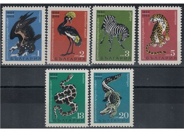 BULGARIA 1968 Giardino zoologico 6v MNH**
