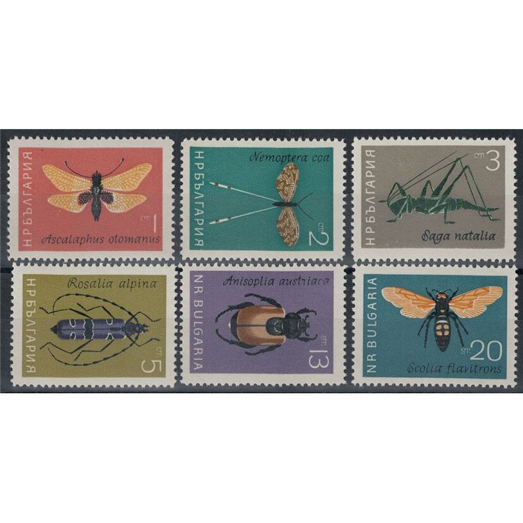 BULGARIA 1964 Insetti 6v MNH**