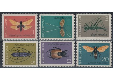 BULGARIA 1964 Insects 6v MNH**
