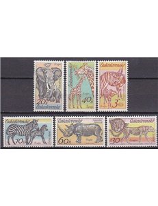 CZECHOSLOVAKIA 1976 Safari, African animals 6v MNH**