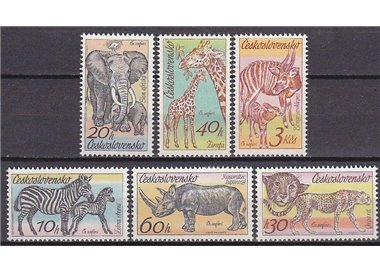 CECOSLOVACCHIA 1976 Safari, animali africani 6v MNH**