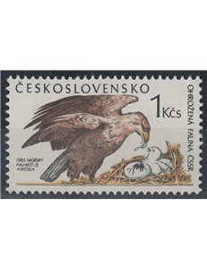 CZECHOSLOVAKIA 1989 Protected fauna (Sea eagle) MNH**