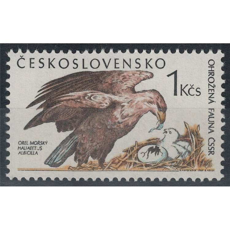 CZECHOSLOVAKIA 1989 Protected fauna (Sea eagle) MNH**