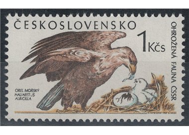 CECOSLOVACCHIA 1989 Fauna protetta (Aquila di mare) MNH**