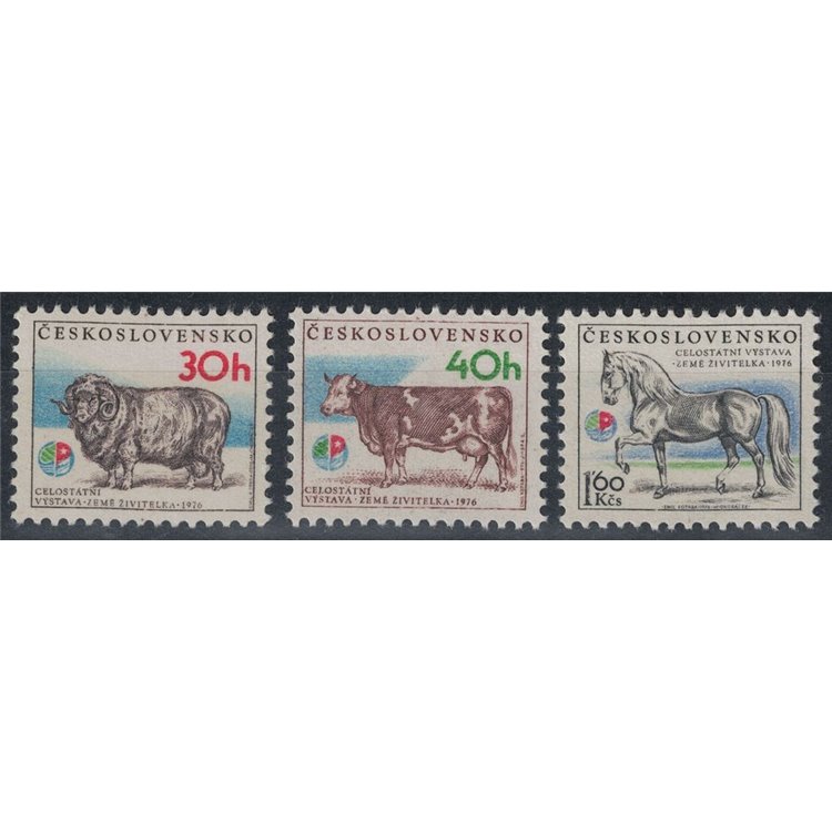 CZECHOSLOVAKIA 1976 Agricultural Exhibition 3v MNH**