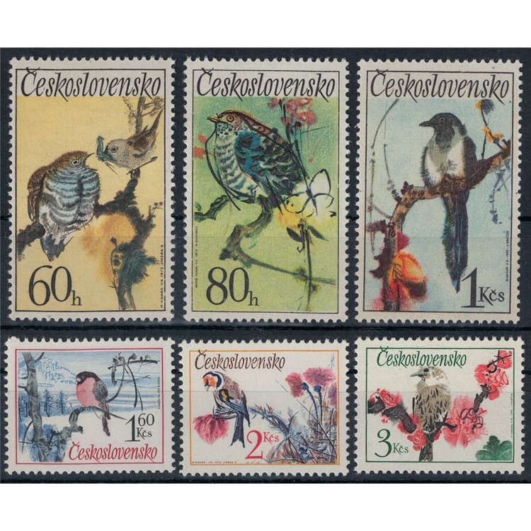 CZECHOSLOVAKIA 1972 Songbirds 6v MNH**