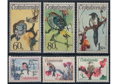 CECOSLOVACCHIA 1972 Uccelli canterini 6v MNH**