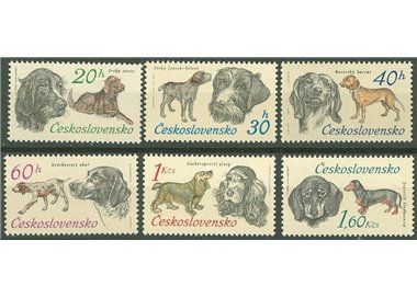 CZECHOSLOVAKIA 1973 Hunting dogs 6v MNH**