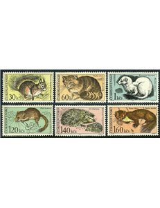 CECOSLOVACCHIA 1967 Animali dei parchi nazionali 6v MNH**