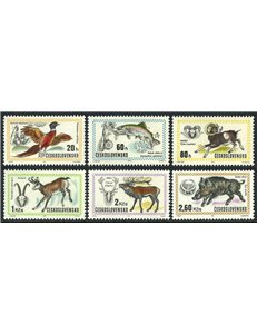 CZECHOSLOVAKIA 1971 World Hunting Exhibition 6v MNH**