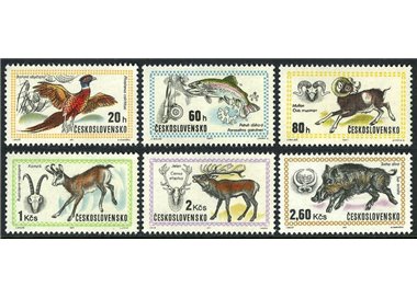CECOSLOVACCHIA 1971 Esposizione mondiale della caccia 6v MNH**
