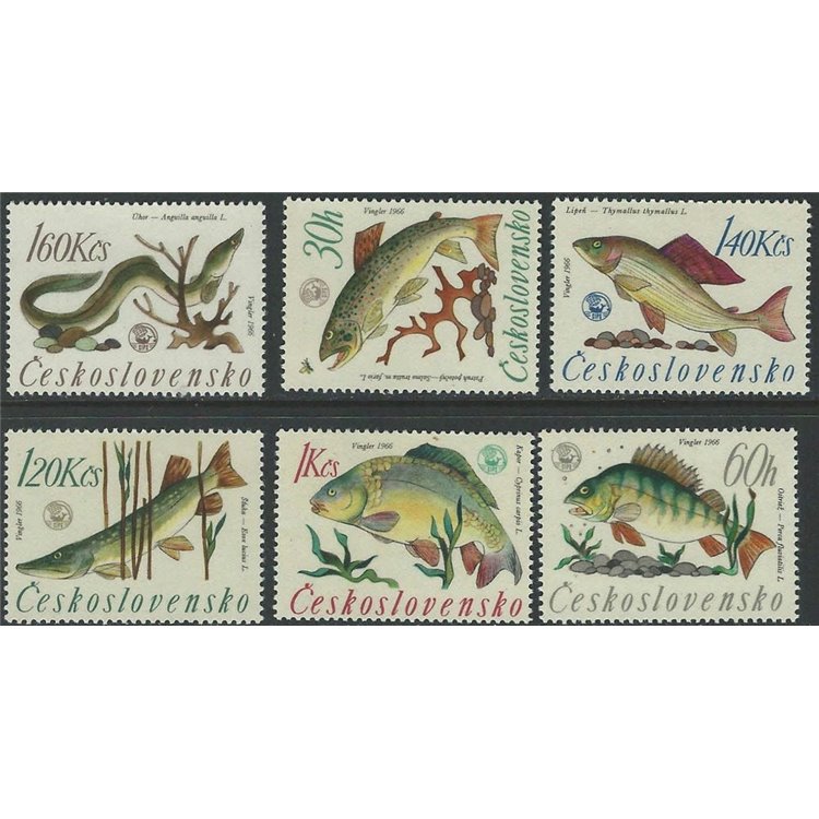 CZECHOSLOVAKIA 1966 World Fishing Championships 6v MNH**