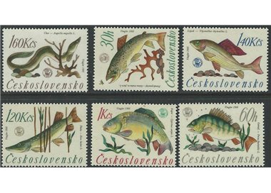 CZECHOSLOVAKIA 1966 World Fishing Championships 6v MNH**