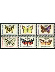 CECOSLOVACCHIA 1966 Farfalle 6v MNH**