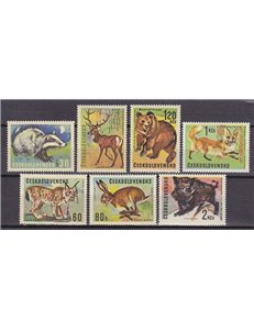 CECOSLOVACCHIA 1966 Animali del bosco 7v MNH**