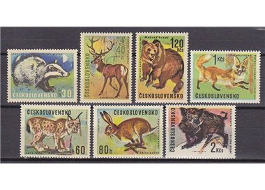 CZECHOSLOVAKIA 1966 Forest Animals 7v MNH**