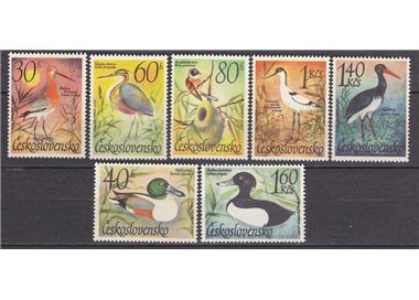 CECOSLOVACCHIA 1967 Uccelli acquatici 7v MNH**