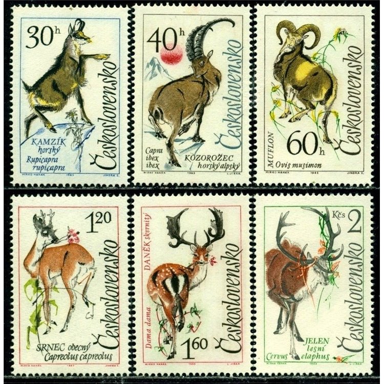 CECOSLOVACCHIA 1963 Animali del Parco nazionale dei Tatra 6v MNH**