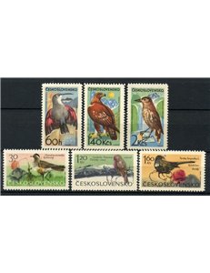 CECOSLOVACCHIA 1965 Uccelli di montagna 6v MNH**
