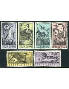 CECOSLOVACCHIA 1960 Uccelli acquatici 6v MH*