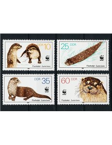 GERMANY DDR 1987 WWF, protected animals 4v MNH**