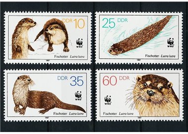 GERMANY DDR 1987 WWF, protected animals 4v MNH**