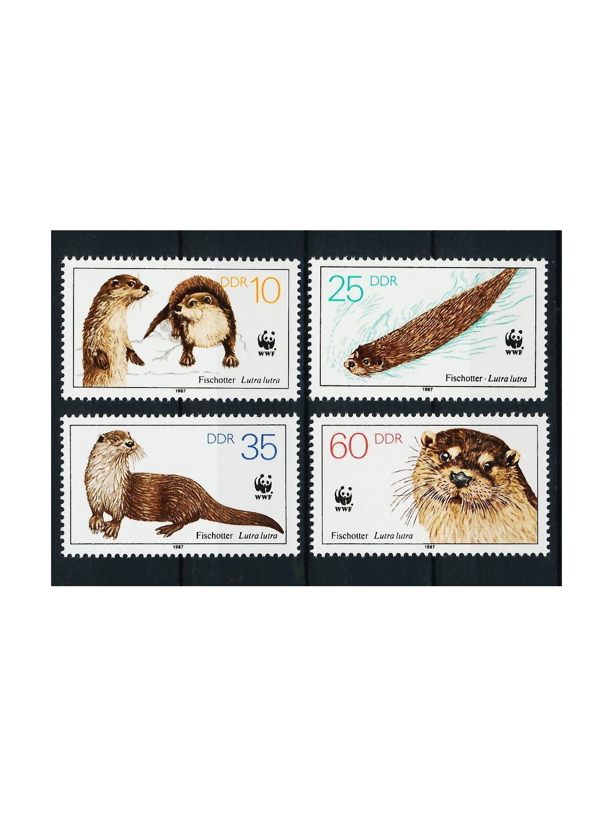 GERMANIA DDR 1987 WWF, animali protetti 4v MNH**